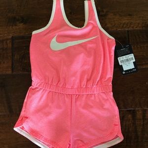 NWT Nike Coral DriFit Romper Girls Size 4